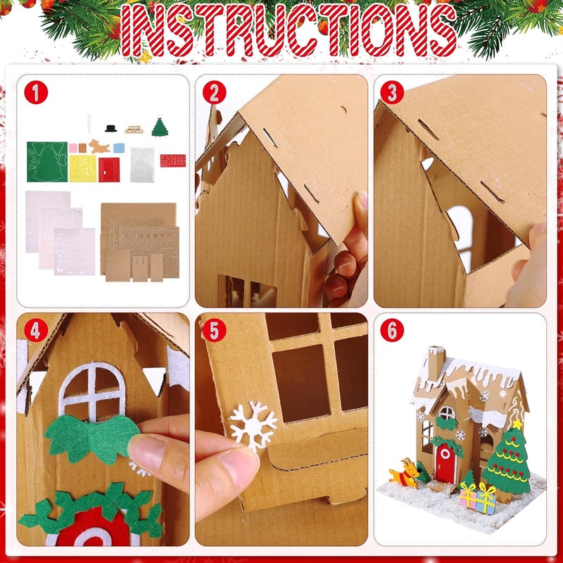 Lineshading 3 Set Christmas Gingerbread House DIY Craft Kit - Image 5
